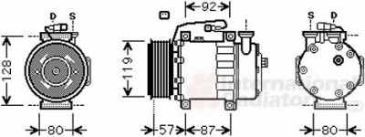 VAN WEZEL 1800k468 -  Компрессор, кондиционер